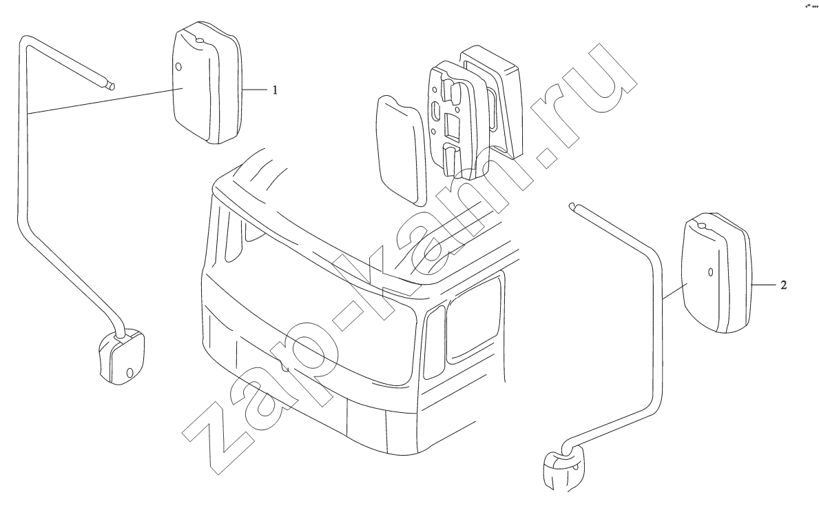 Схема/чертеж: REARVIEW MIRROR / Shaanxi Shacman SX3316DR366 (F2000)