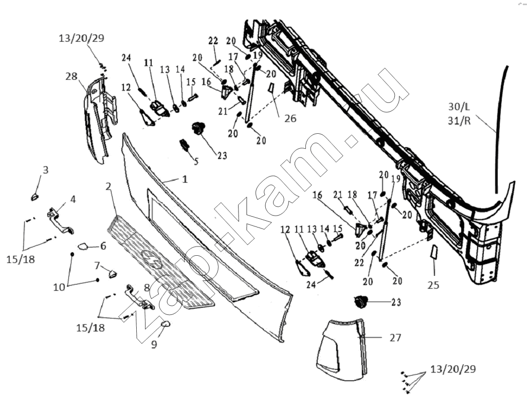Схема/чертеж: FRONT COVER / Shaanxi Shacman SX3316DR366 (F2000)