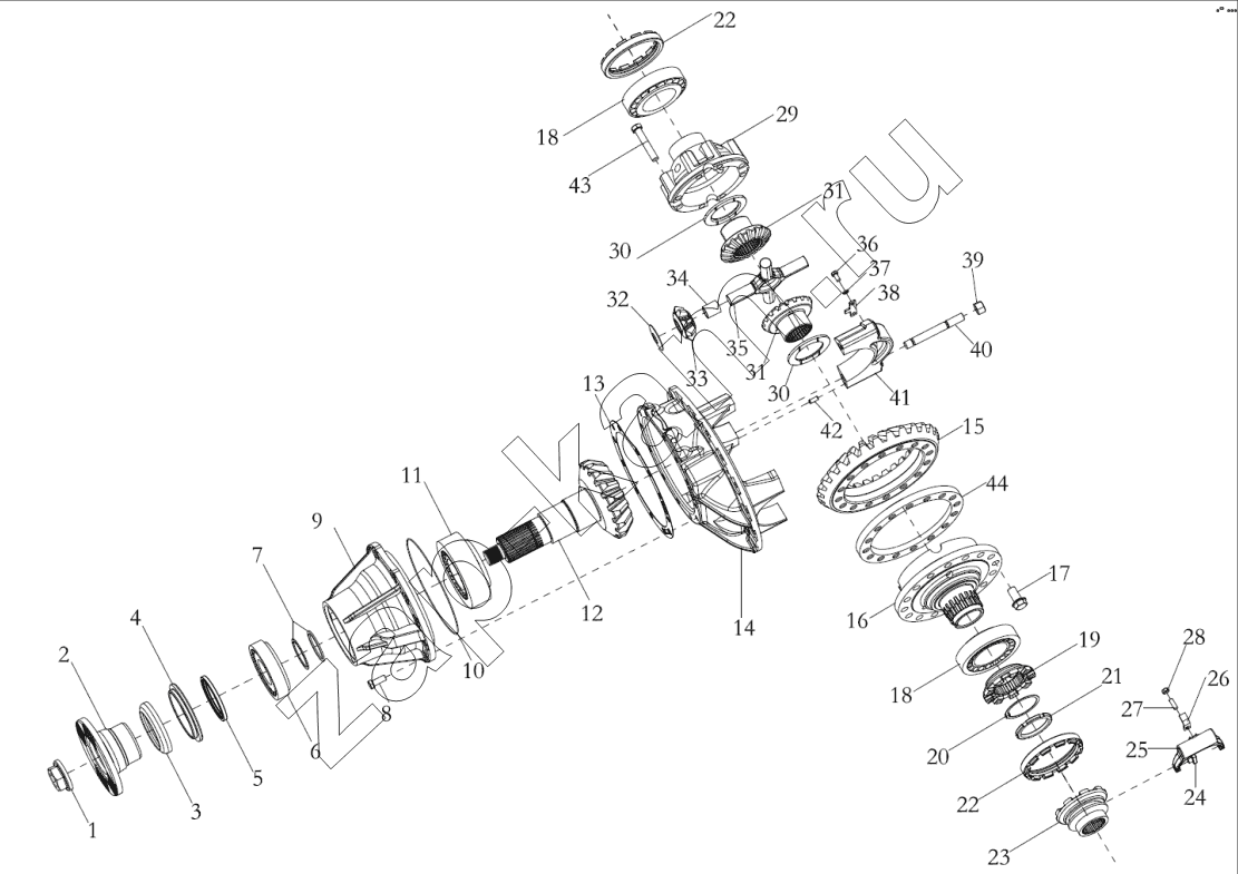 Схема/чертеж: STR REAR AXLE DRIVE / Shaanxi Shacman SX3316DR366 (F2000)