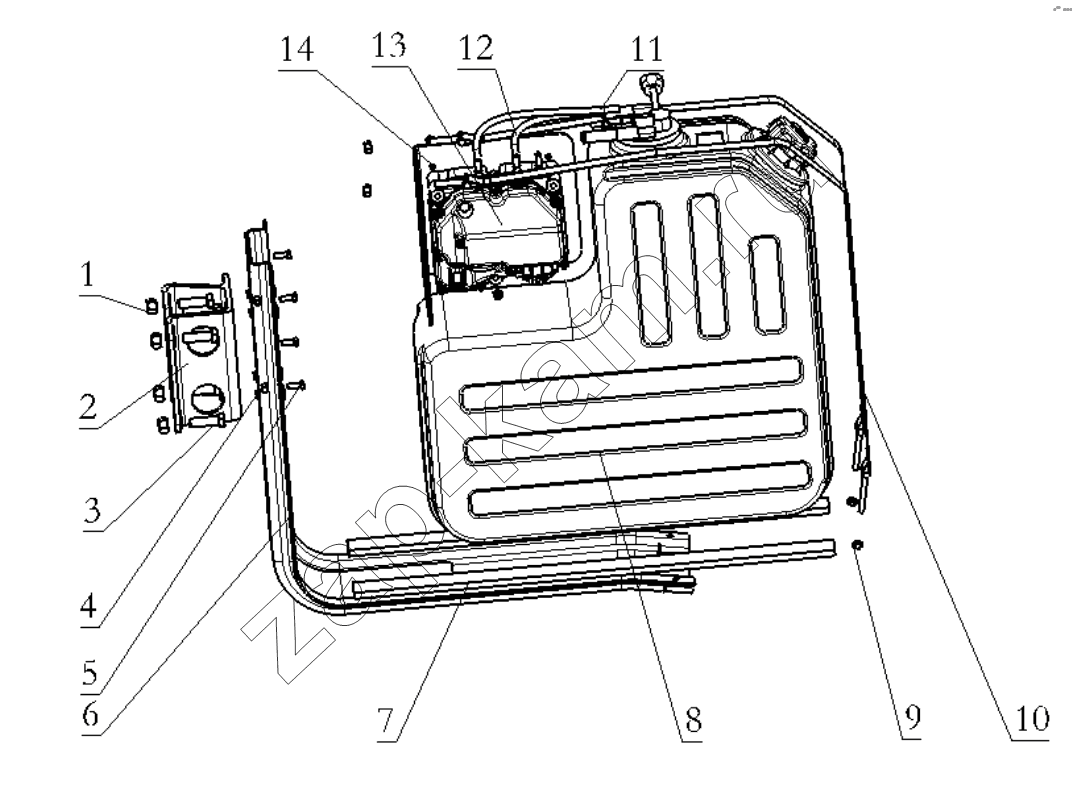 Схема/чертеж: UREA SUPPLY TANK / Shaanxi Shacman SX3316DR366 (F2000)