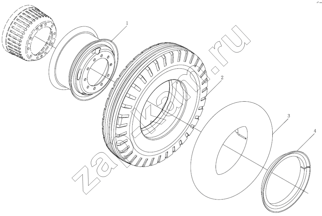 Схема/чертеж: WHEELING SYSTEM / Shaanxi Shacman SX3316DR366 (F2000)