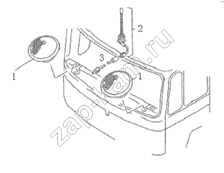 Схема/чертеж: LOUDHAILER WIRE / Shaanxi Shacman SX3316DR366 (F2000)