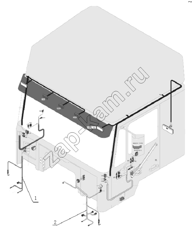 Схема/чертеж: LEFTN RIGHT FRONT WIRING / Shaanxi Shacman SX3316DR366 (F2000)