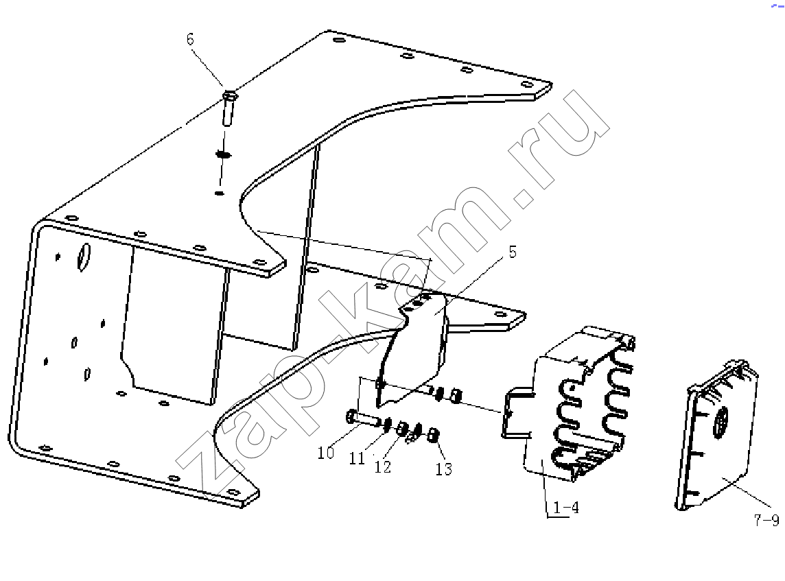 Схема/чертеж: FRAME HARNESS / Shaanxi Shacman SX3316DT366