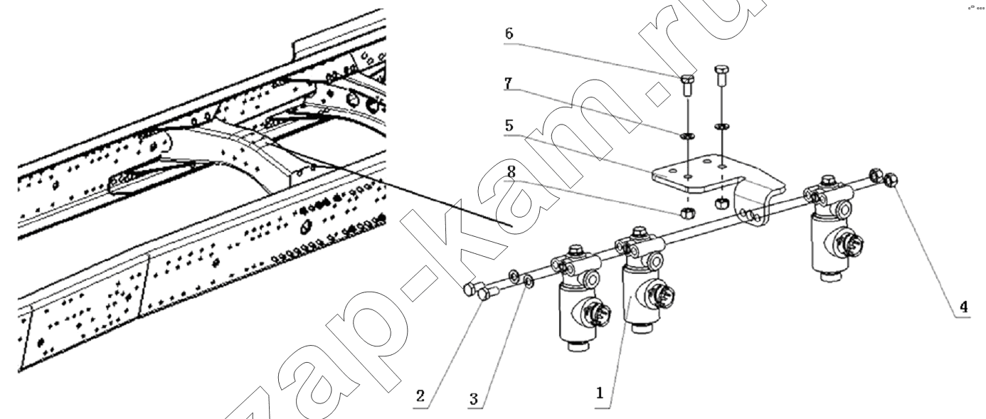 Схема/чертеж: FRAME HARNESS / Shaanxi Shacman SX3316DT366