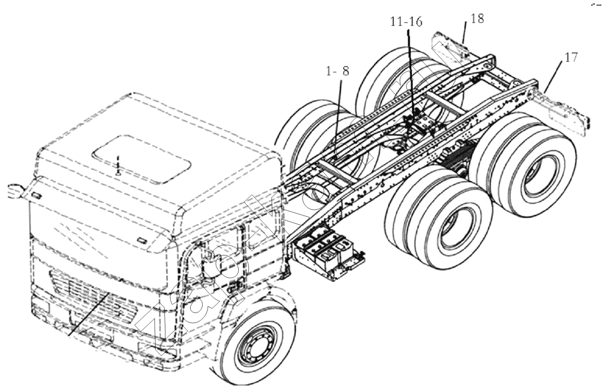 Схема/чертеж: CHASSIS ELECTRIC/WP10/COLD AREA / Shaanxi Shacman SX3316DT366