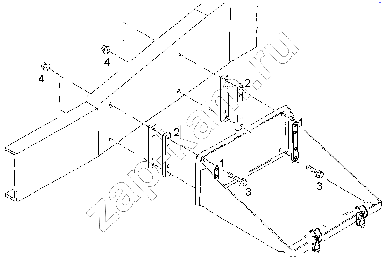 Схема/чертеж: BATTERY BOX MOUNTING / Shaanxi Shacman SX3316DT366