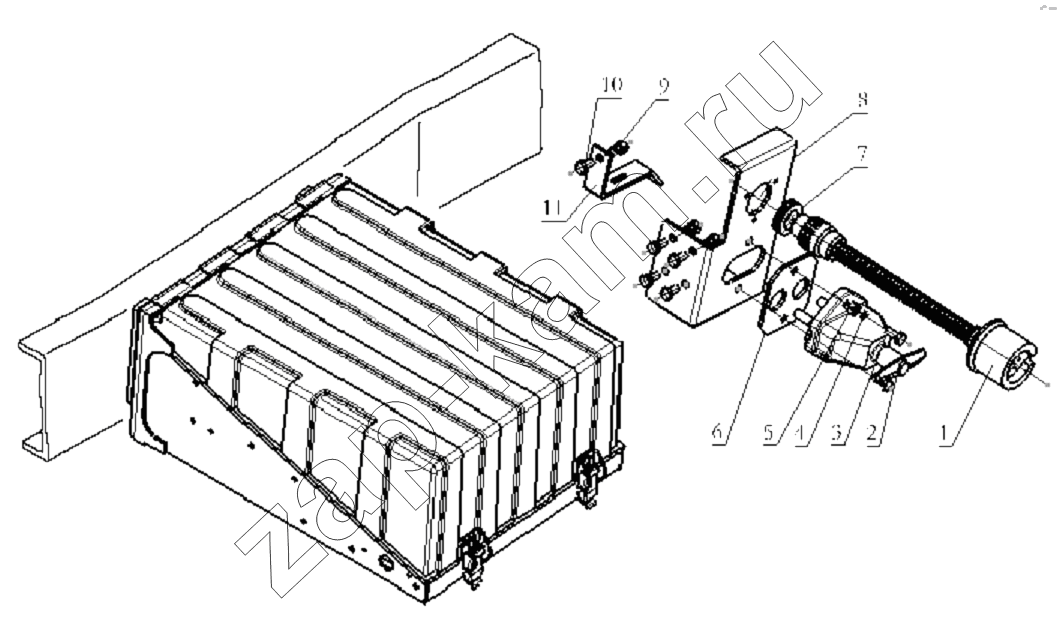 Схема/чертеж: MAIN BATTERY SWITCH / Shaanxi Shacman SX3316DT366