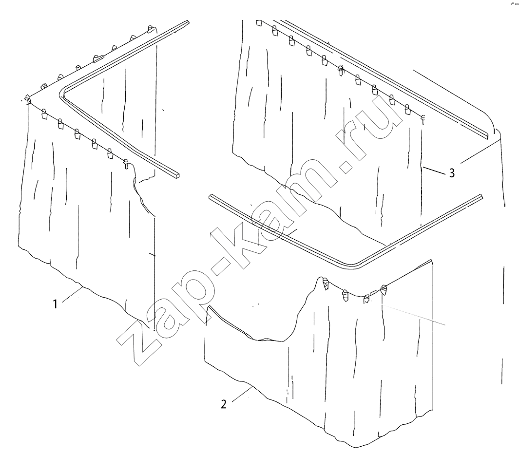 Схема/чертеж: AIL-ROUND CURTAIN / Shaanxi Shacman SX3316DT366