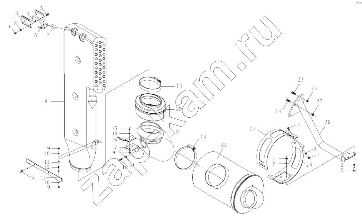 Схема/чертеж: AIR CLEANING DEVICE (F2000/WP12) / Shaanxi Shacman SX3316DT366