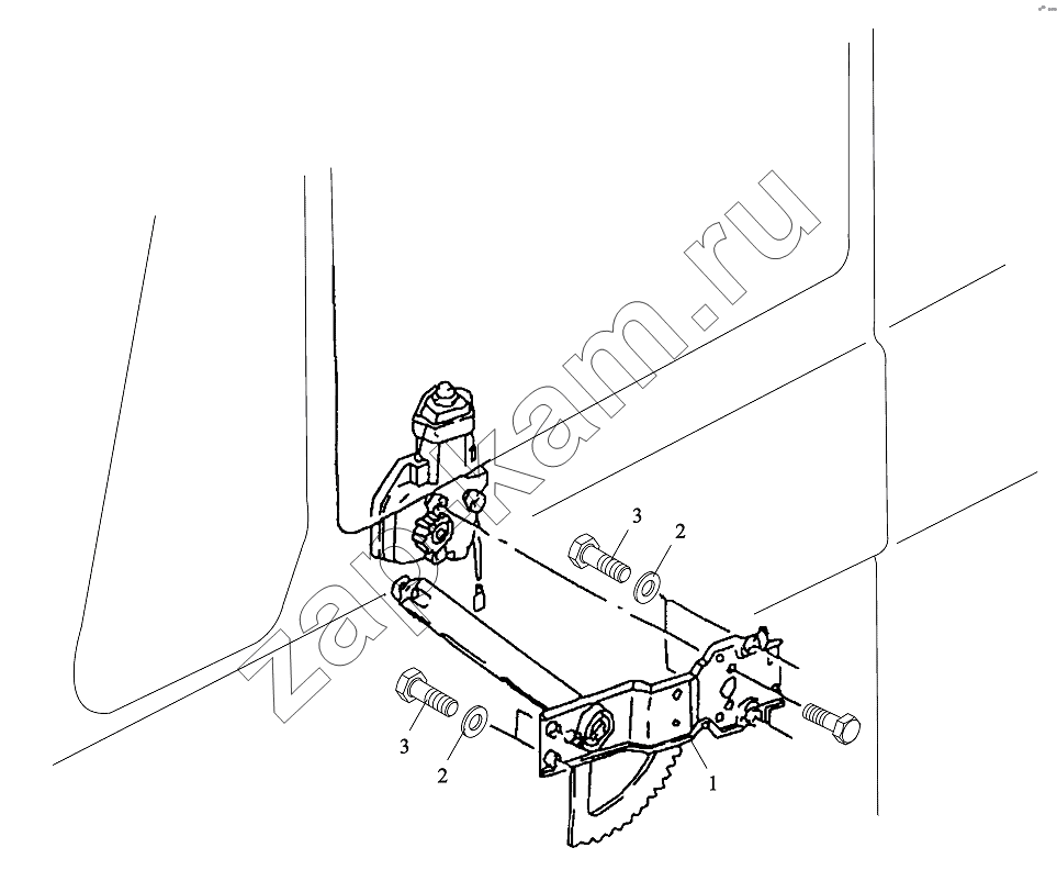 Схема/чертеж: DOOR WINDOW LIFTER LEFT OPERATED / Shaanxi Shacman SX3316DT366