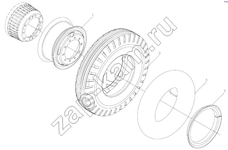 Схема/чертеж: WHEELING SYSTEM / Shaanxi Shacman SX3316DT366