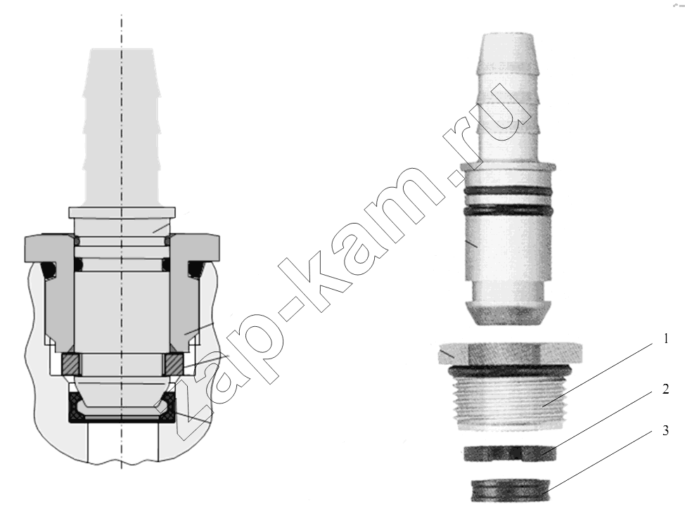 Схема/чертеж: CONNECTING PARTS,LINE & NIPPLE JOINT / Shaanxi Shacman SX3316DT366
