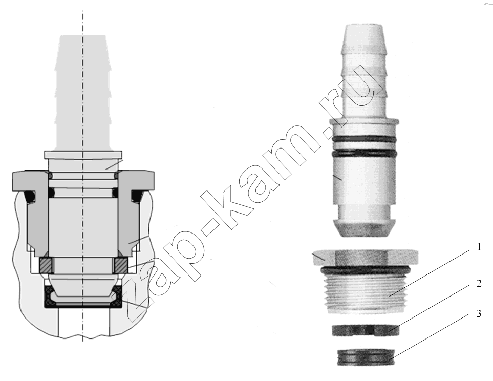 Схема/чертеж: CONNECTING PARTS,LINE & NIPPLE JOINT / Shaanxi Shacman SX3316DT366