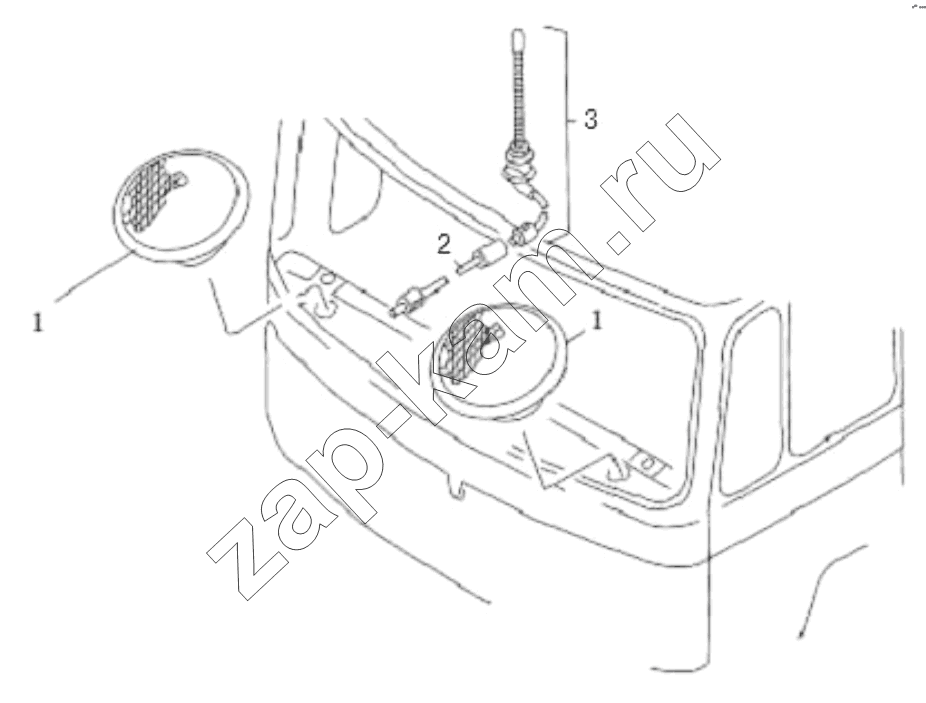 Схема/чертеж: RADIO LOUDHAILER TRANSFORMER WIRE / Shaanxi Shacman SX3316DT426C