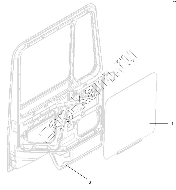 Схема/чертеж: DOOR AND DOOR GLASS / Shaanxi Shacman SX3316DT426C