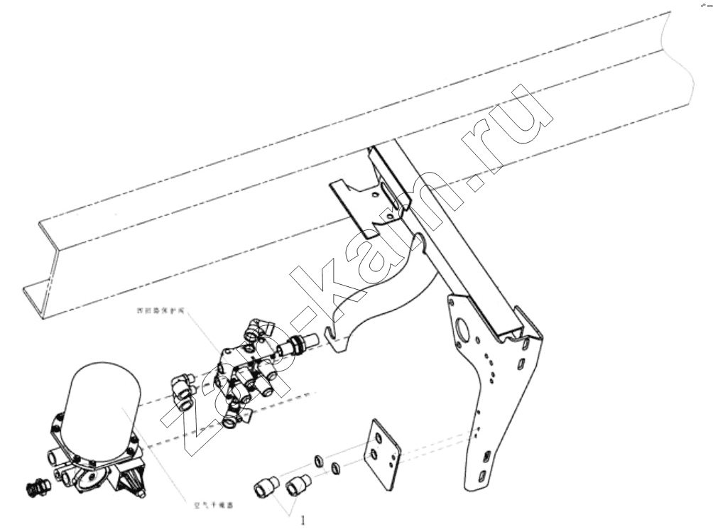Схема/чертеж: BAROMETRIC PRESSURE SENSOR / Shaanxi Shacman SX3316DT426C