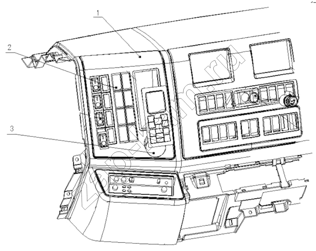 Схема/чертеж: SWITCH, RADIO AND CIGARETTE LIGHTER / Shaanxi Shacman SX3316DT426C