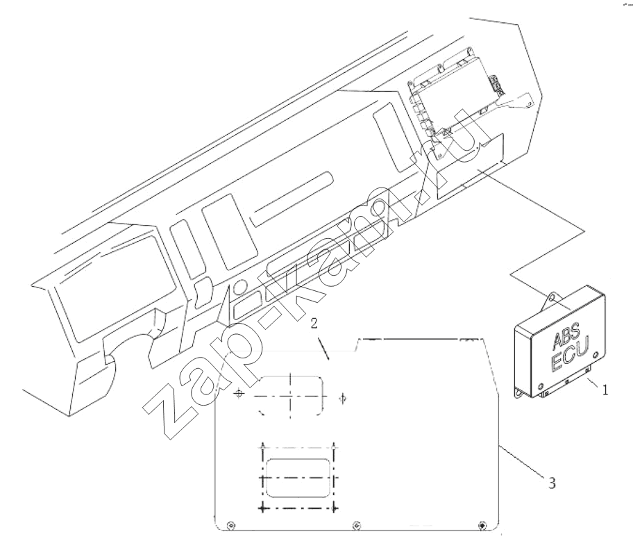 Схема/чертеж: ABS CONTROLLER / Shaanxi Shacman SX3316DT426C