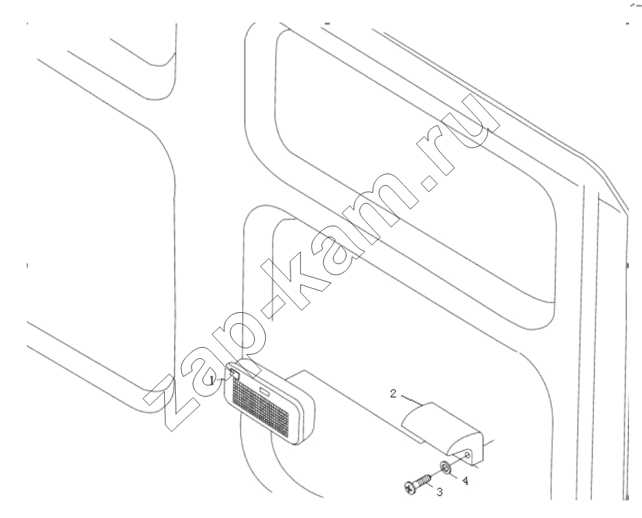 Схема/чертеж: FLOODLIGHT ON REAR PANNEL / Shaanxi Shacman SX3316DT426C