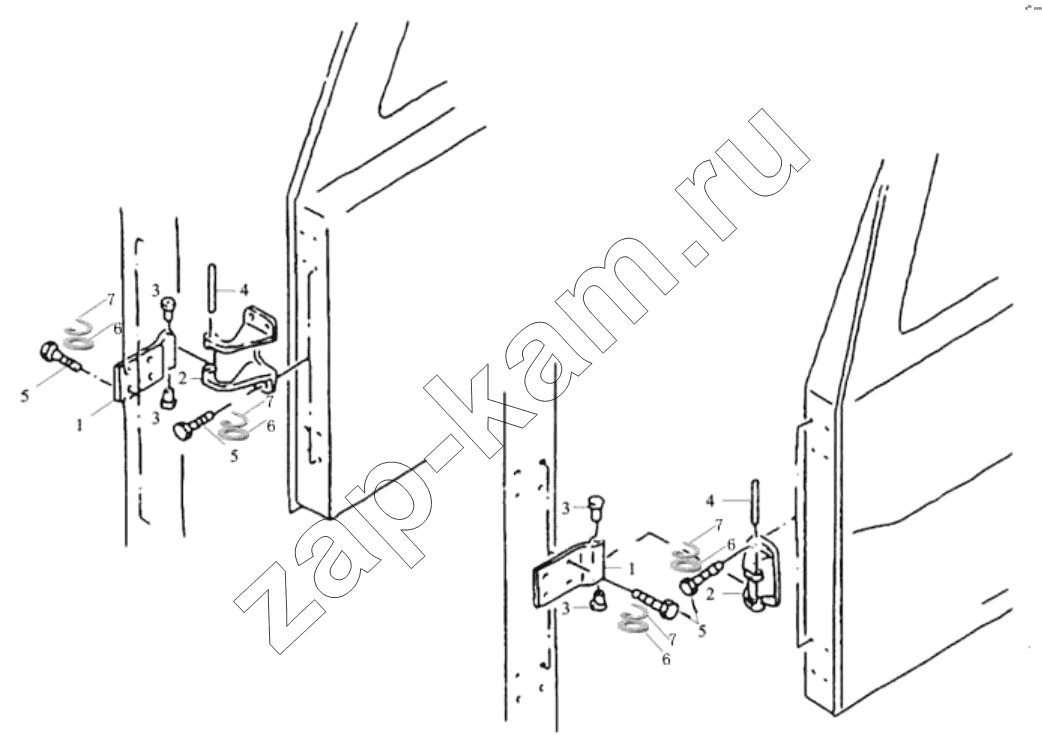 Схема/чертеж: DOOR HINGE LEFT AND RIGHT / Shaanxi Shacman SX3316DT426C