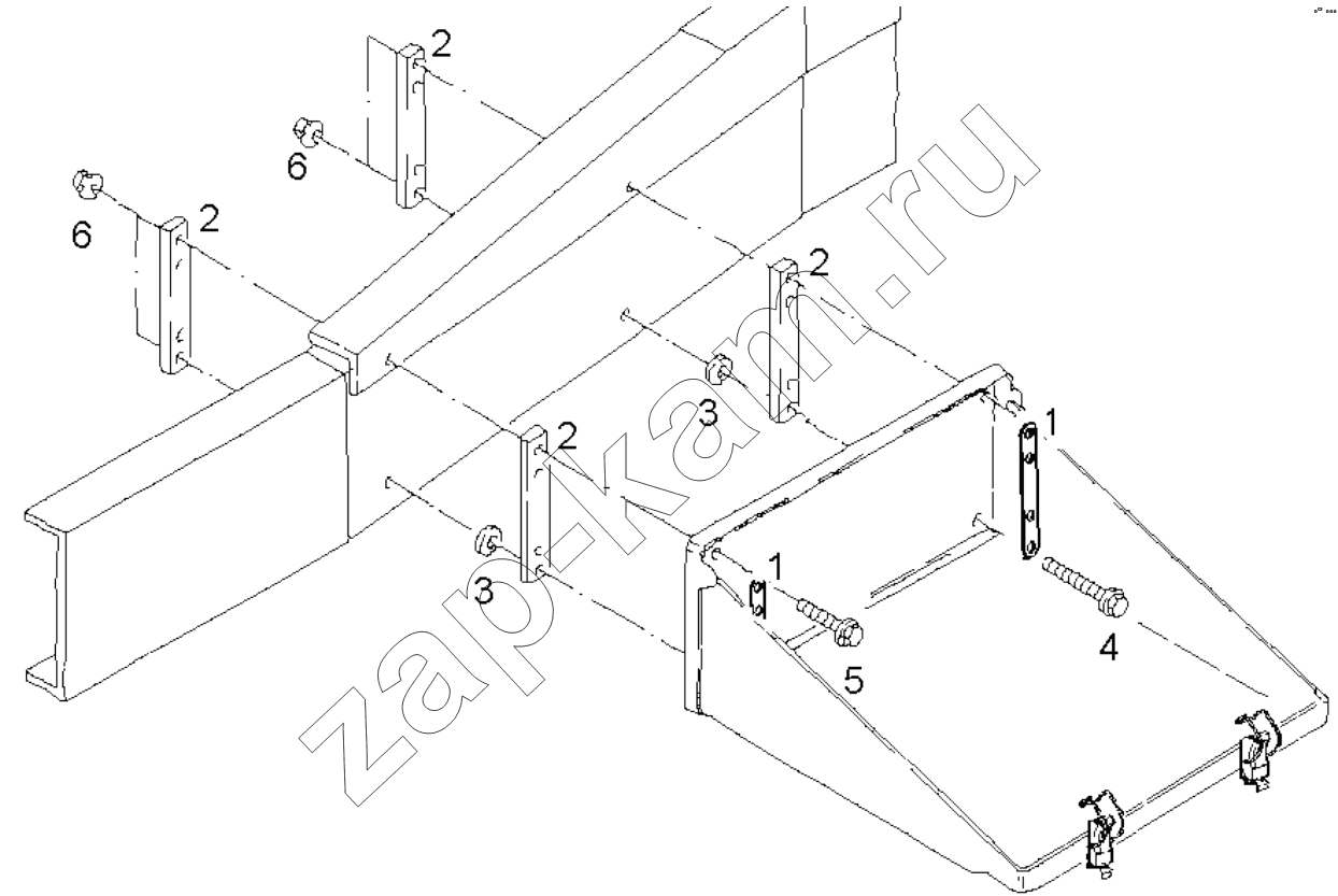 Схема/чертеж: BATTERY BOX MOUNTING / Shaanxi Shacman SX3316DT426C
