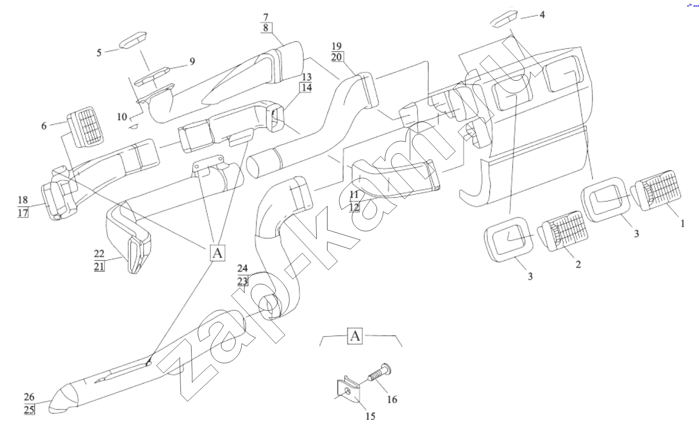 Схема/чертеж: AIR DUCT / Shaanxi Shacman SX3316DT426C