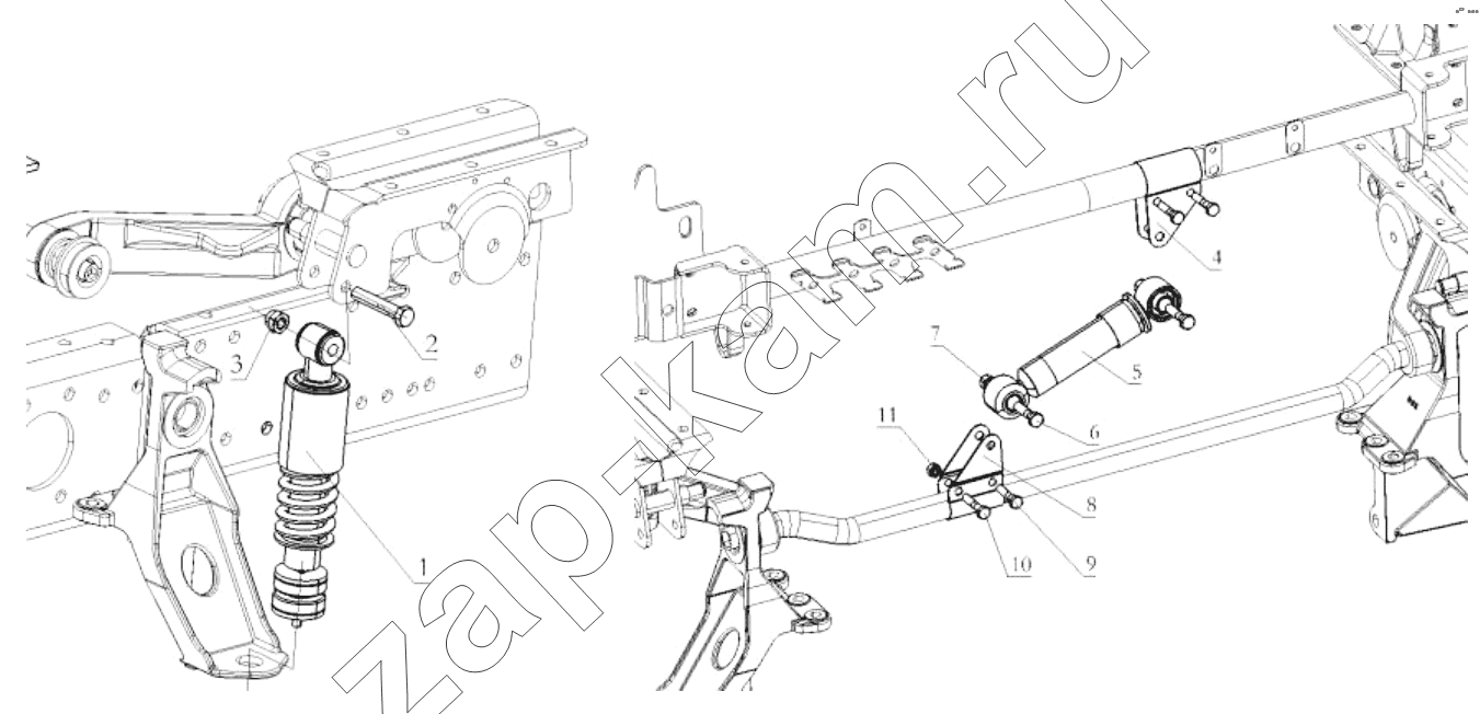 Схема/чертеж: FRONT BEARING SPRING / Shaanxi Shacman SX3316DT426C