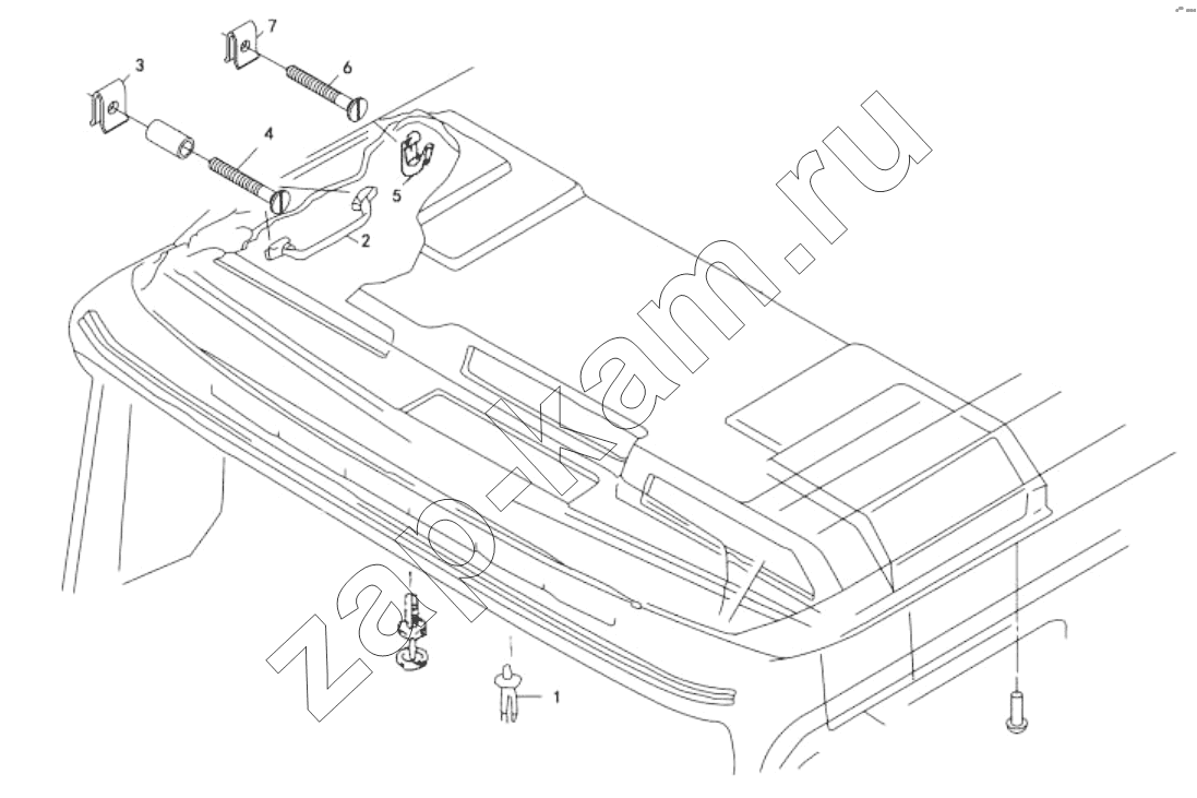 Схема/чертеж: HEADLINING WITH MOUNTING AND GRAB HANDLE / Shaanxi Shacman SX3316DT426C
