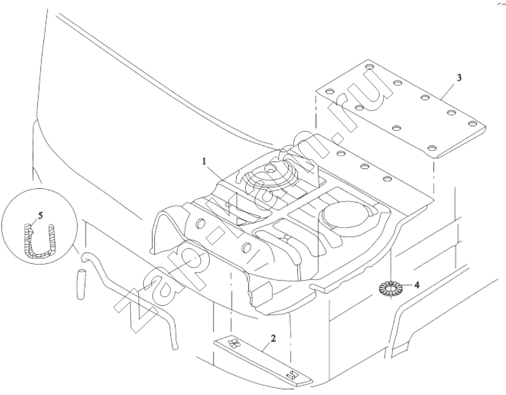 Схема/чертеж: ENGINE COWLING INSULATION / Shaanxi Shacman SX3316DT426C