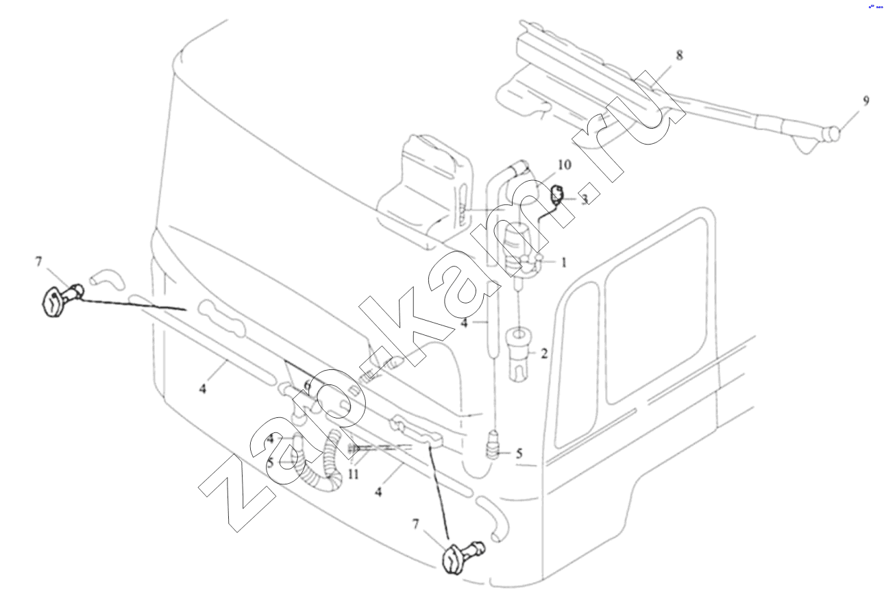 Схема/чертеж: WINDSCREEN WASHER PUMP AND ACCESSORIES / Shaanxi Shacman SX3316DT426C