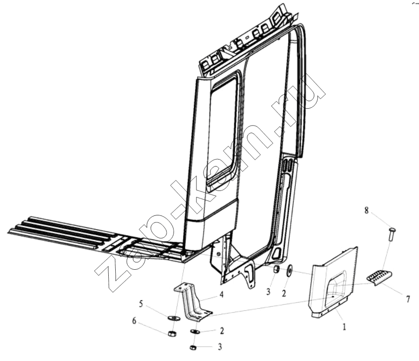 Схема/чертеж: DECORATIVE ASSEMBLY / Shaanxi Shacman SX3316DT426C