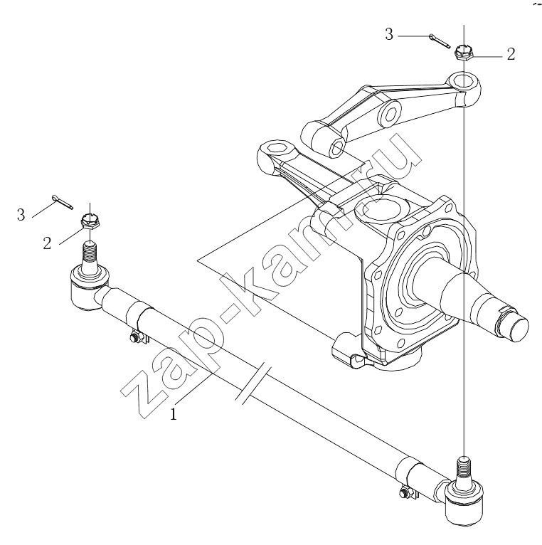 Схема/чертеж: MAN9.5T STEERING SHAFT STEERING MECHANISM / Shaanxi Shacman SX3316DT426C