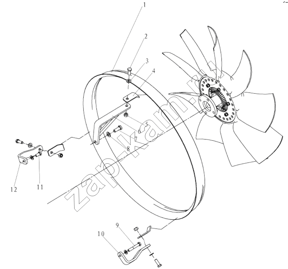 Схема/чертеж: WIND RETAINING RING SYSTEM / Shaanxi Shacman SX3316DT426C