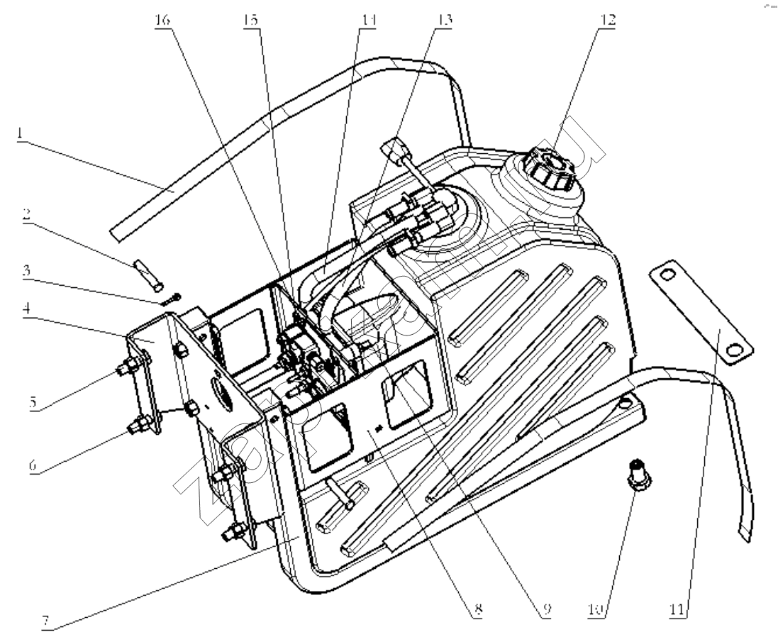 Схема/чертеж: UREA SUPPLY TANK / Shaanxi Shacman SX3316DT426C
