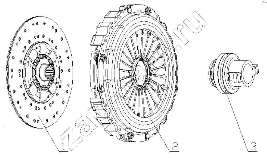 Схема/чертеж: PULL DIAPHRAGM SPRING CLUTCH О¦430 / Shaanxi Shacman SX3316DT426C