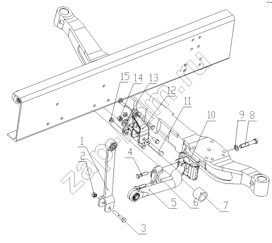 Схема/чертеж: FRONT STABILIZER ASSY (DC95319680902) / Shaanxi Shacman SX3316DT426C