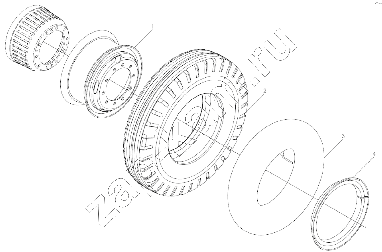 Схема/чертеж: WHEELING SYSTEM / Shaanxi Shacman SX3316DT426C
