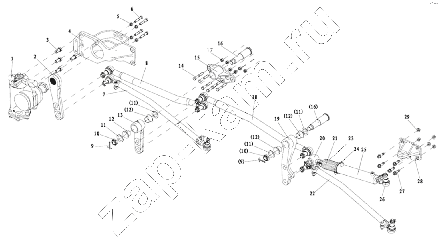 Схема/чертеж: STEERING TRANSMISSION DEVICE / Shaanxi Shacman SX3316DT426C