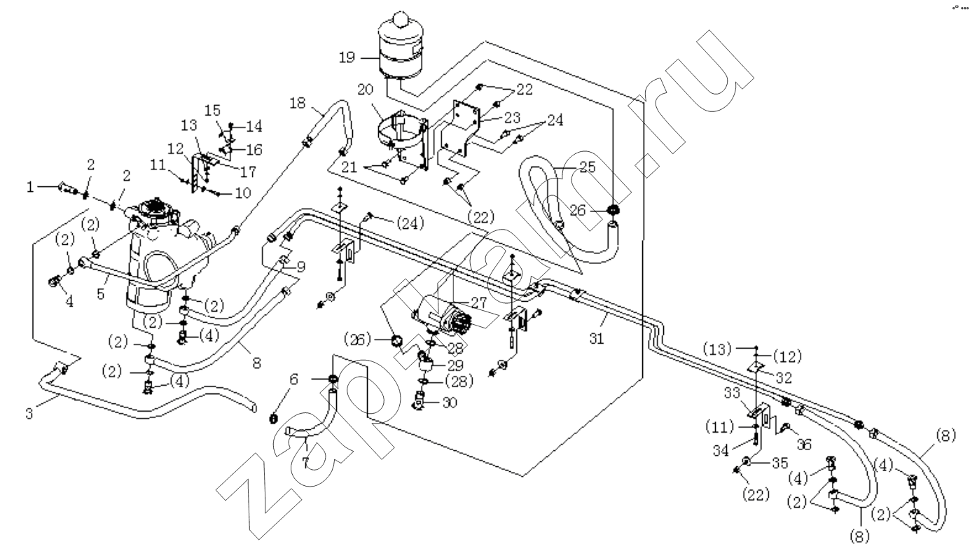 Схема/чертеж: STEERING HYDRAULIC DEVICE / Shaanxi Shacman SX3316DT426C
