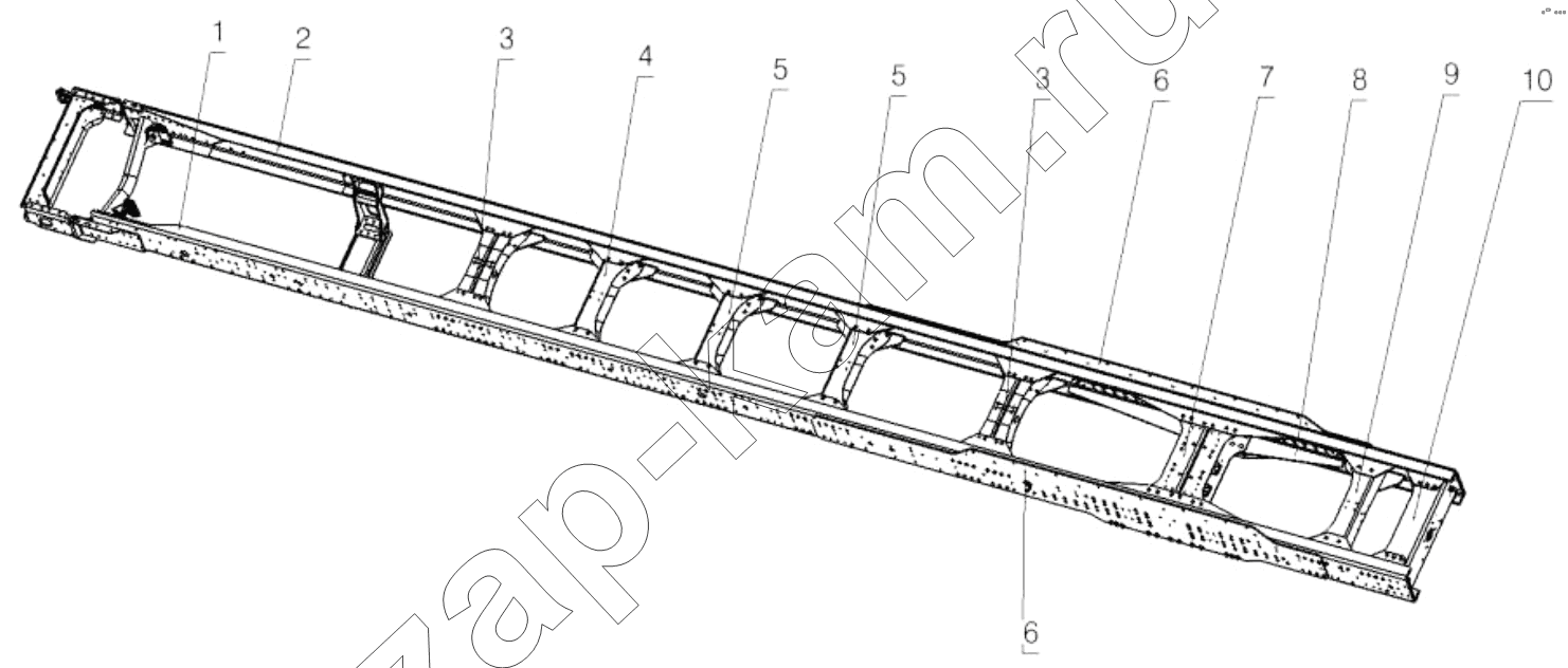 Схема/чертеж: FRAME ASSY / Shaanxi Shacman SX3316DT426C