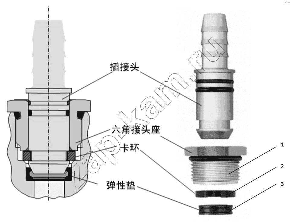 Схема/чертеж: CONNECTING PARTS, LINE & NIPPLE JOINT / Shaanxi Shacman SX3316DT426C