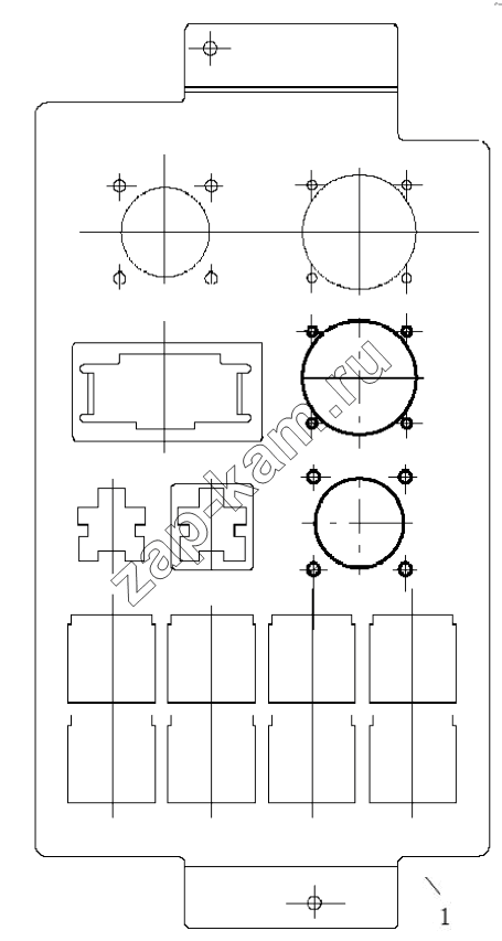 Схема/чертеж: Диагностическая интерфейсная плата;DIAGNOSTIC INTERFACE BOARD / Shaanxi Shacman SX3316DV386