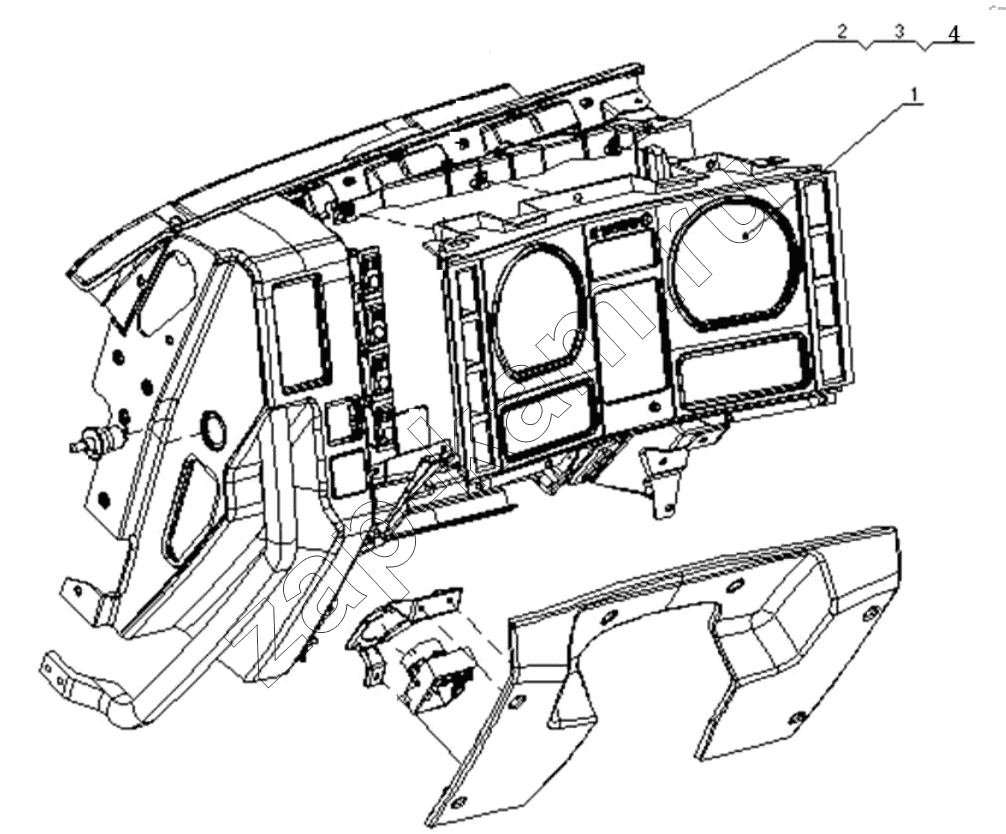 Схема/чертеж: Панель приборов;INSTRUMENT CLUSTER / Shaanxi Shacman SX3316DV386