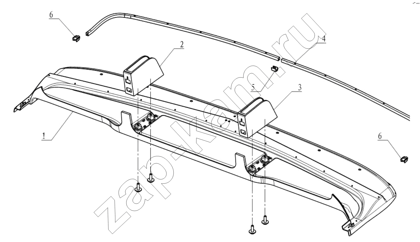 Схема/чертеж: Багажная полка;LUGGAGE RACK / Shaanxi Shacman SX3316DV386