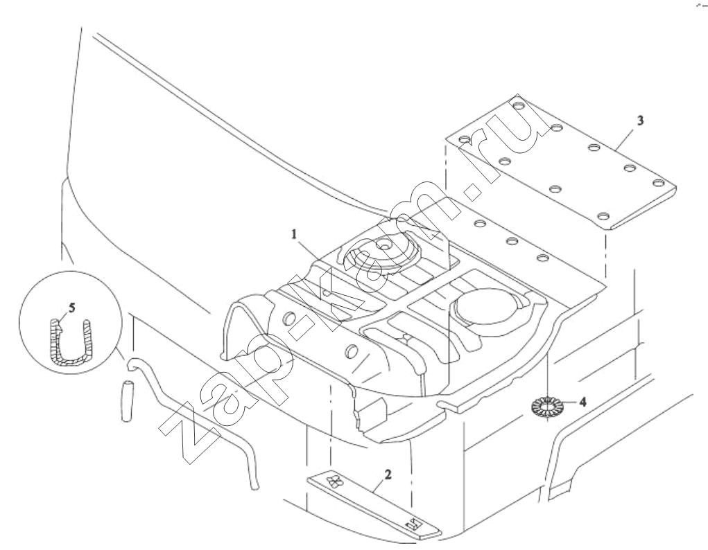 Схема/чертеж: Изоляция капота двигателя;ENGINE COWLING INSULATION / Shaanxi Shacman SX3316DV386