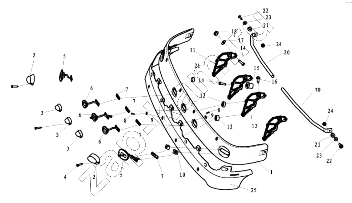 Схема/чертеж: Солнцезащитный козырек;SUN VISOR / Shaanxi Shacman SX3316DV386