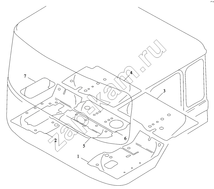 Схема/чертеж: Звукоизоляция;SOUND PROOFING / Shaanxi Shacman SX3316DV386