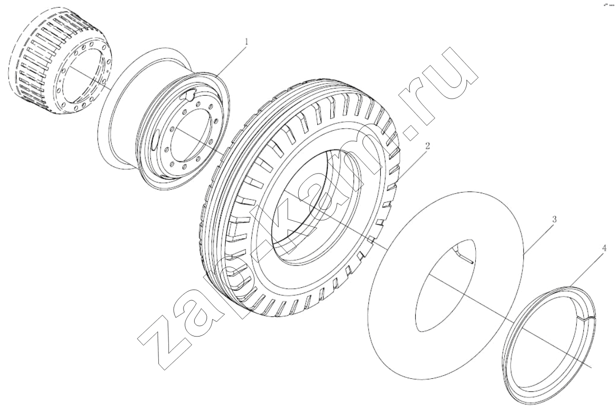 Схема/чертеж: Колесная система;WHEELING SYSTEM / Shaanxi Shacman SX3316DV386