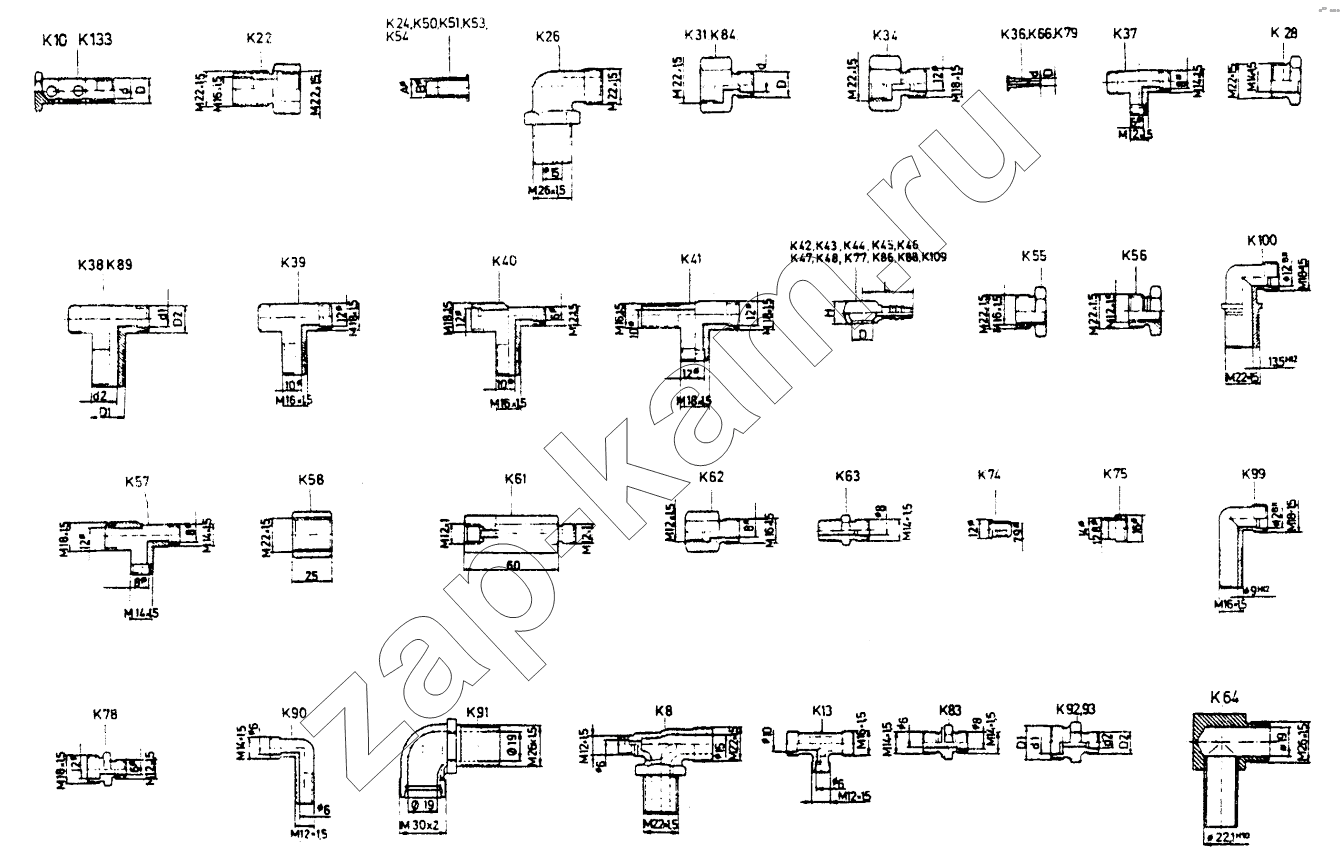Схема/чертеж: LINE AND NIPPLE JOINT / Shaanxi Shacman SX3316HT406C